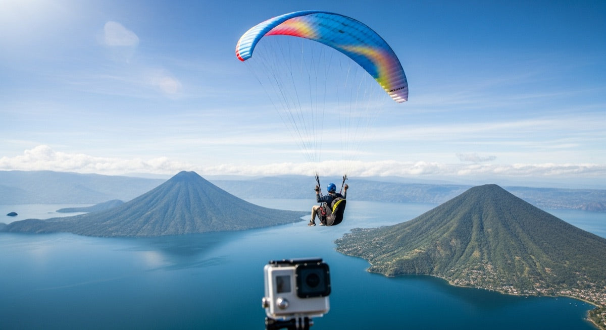 Mejores accesorios GoPro para parapente en Atitlán